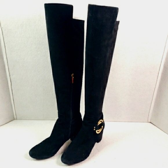 Karl Lagerfeld Paris 'Cami' Knee High Suede Boots - size 7 Women's - Picture 4 of 16